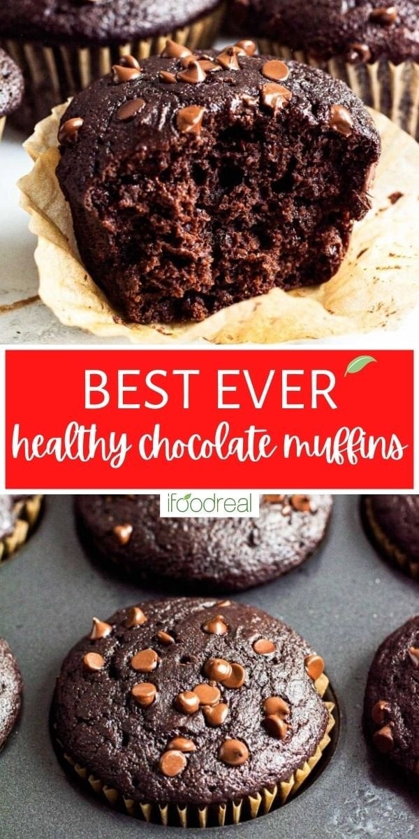 Healthy Chocolate Muffins {Moist and Easy!}