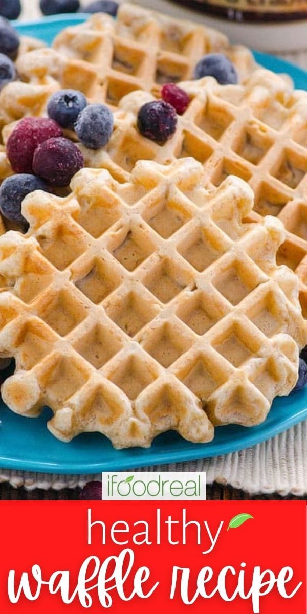 Healthy Waffle Recipe {Whole Wheat} - iFoodReal.com