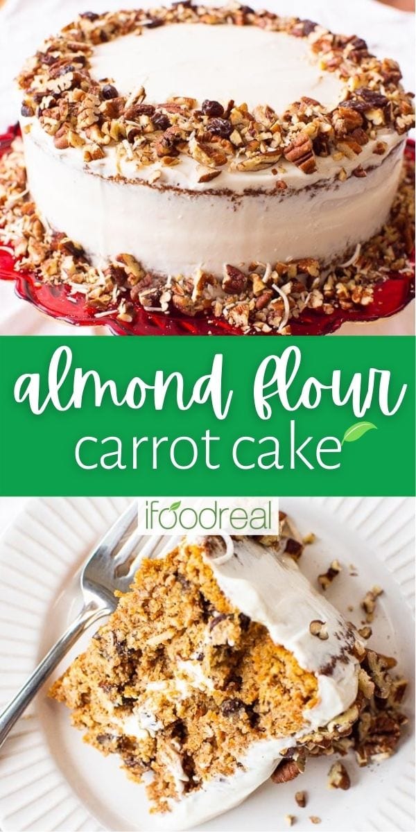 Almond Flour Carrot Cake (Moist & Fluffy) - iFoodReal.com