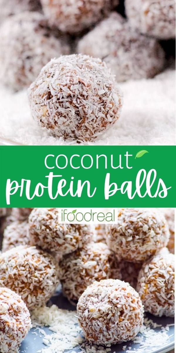 Coconut Protein Balls {No Bake 20 Minute Recipe}