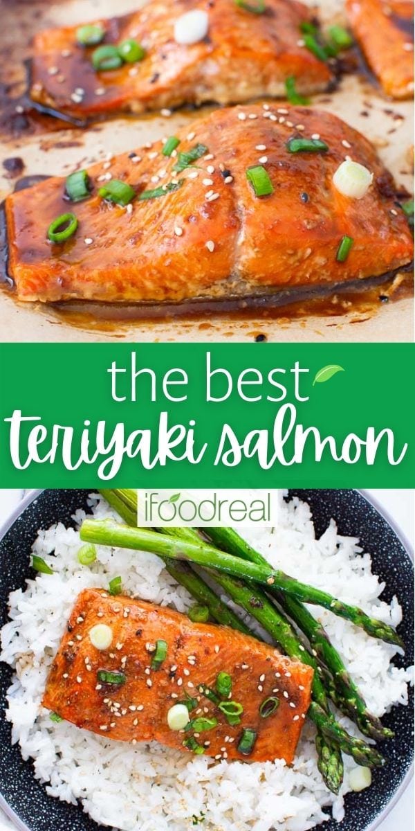 Baked Teriyaki Salmon - iFoodReal.com