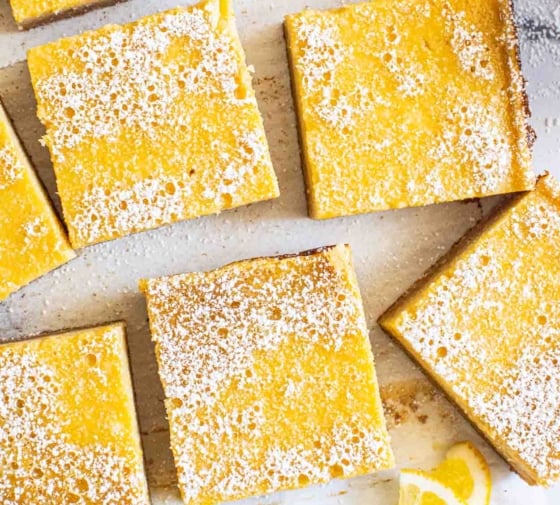 Healthy Lemon Bars with Almond Flour