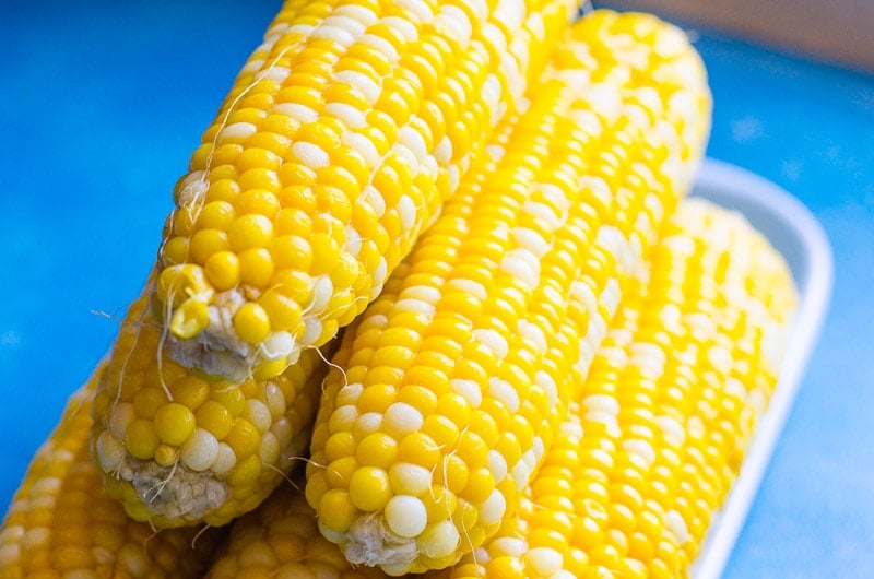 stack of cooked instant pot corn on the cob