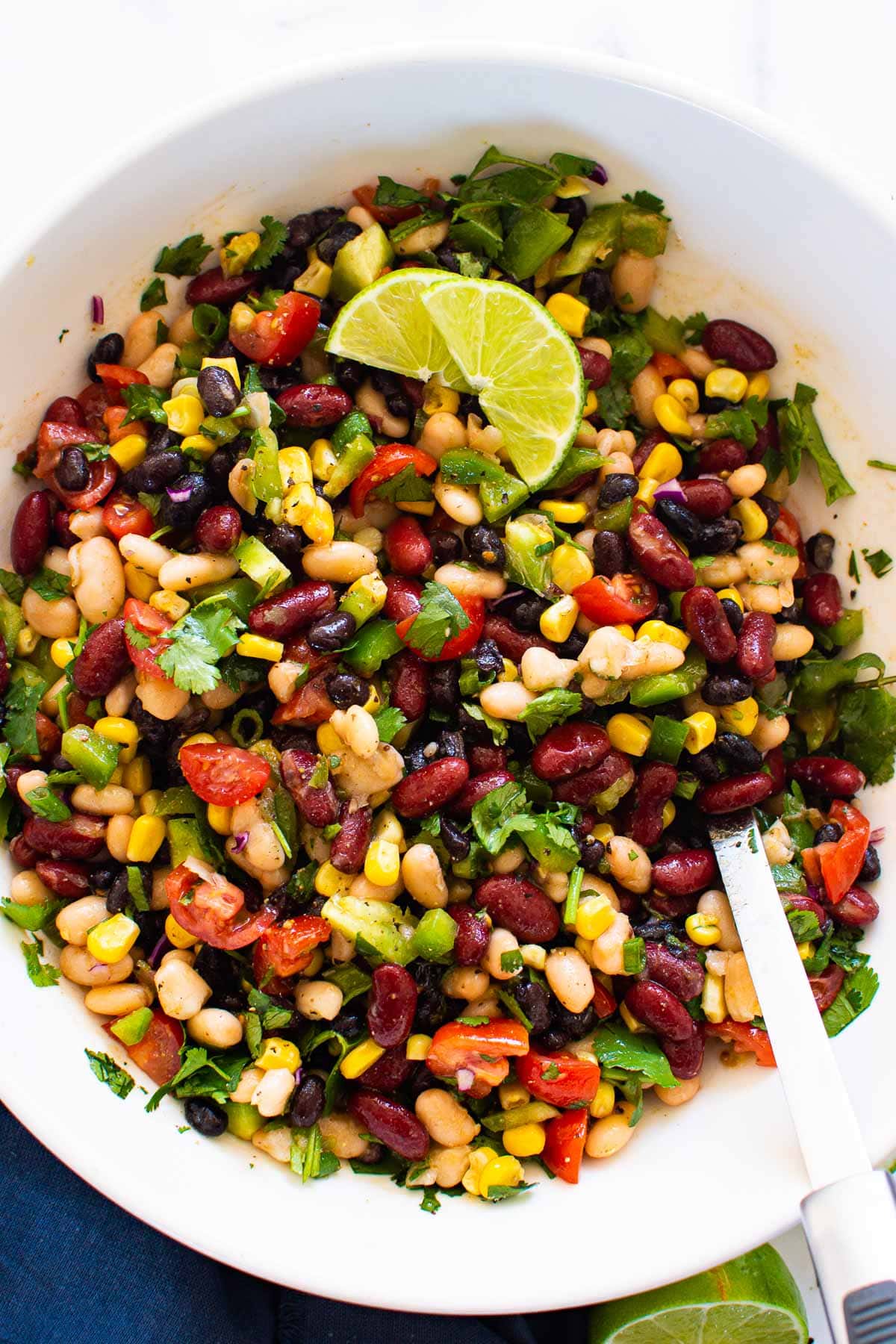 Mexican Bean Salad {Easy Recipe} - iFOODreal.com