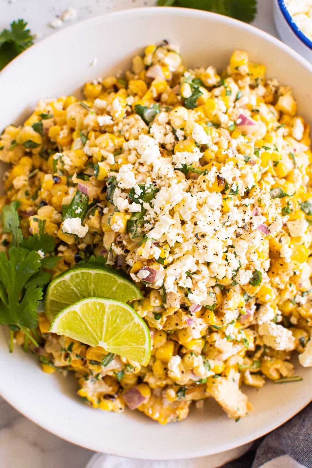 Mexican Street Corn Salad (Esquites Recipe) - iFoodReal.com