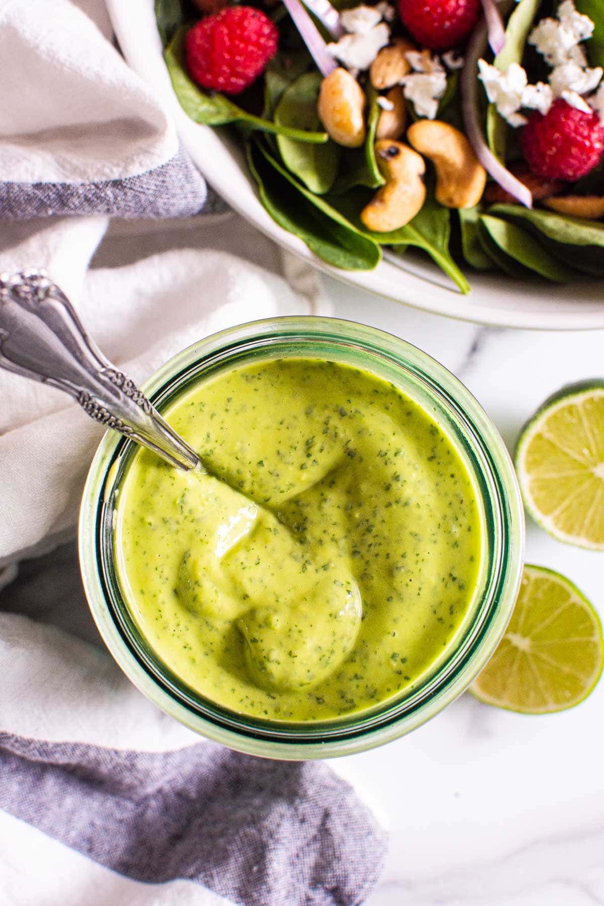 Avocado Cilantro Dressing {Easy &amp; Creamy!} - iFOODreal.com