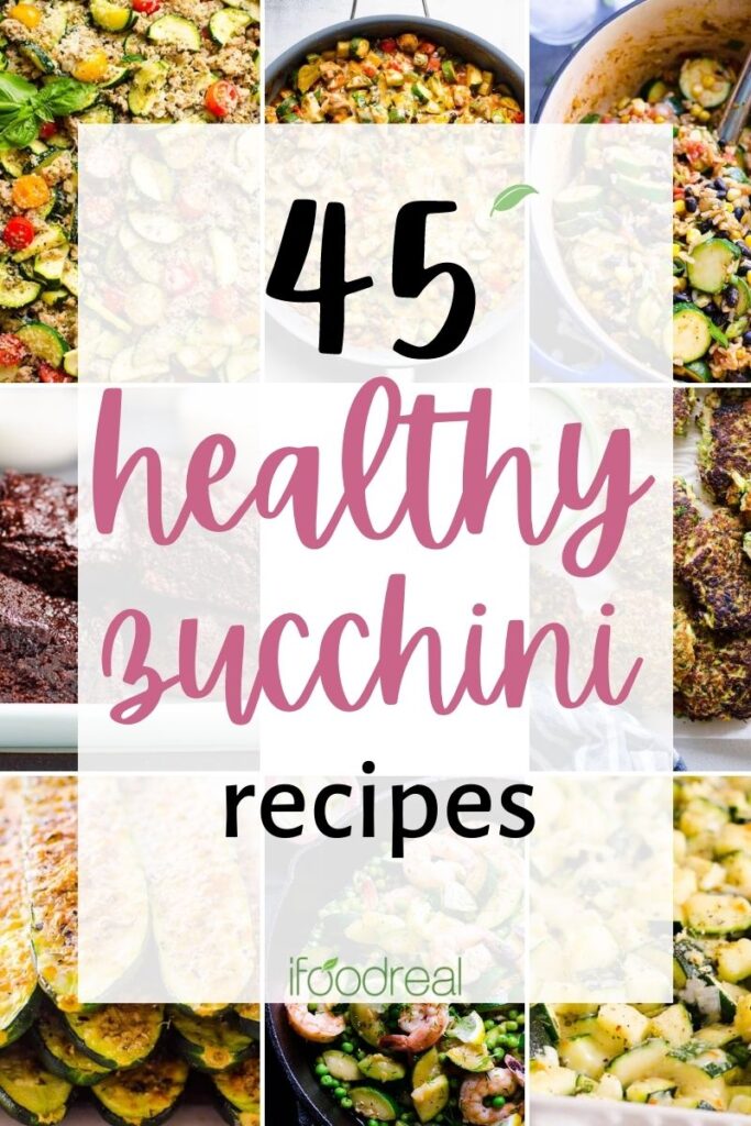 Healthy zucchini recipes with photos of zucchini in recipes.