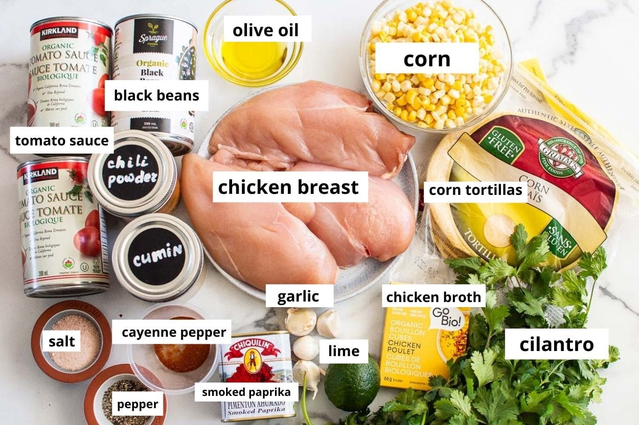 ingredients chicken tortilla soup