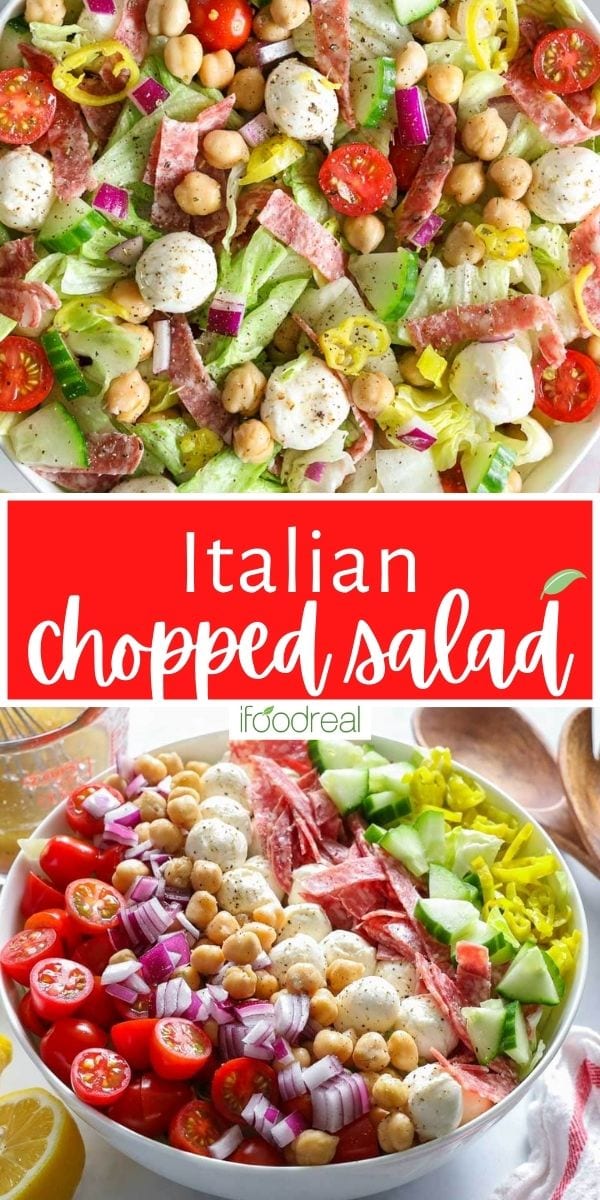 Italian Chopped Salad (20 Minutes) - iFoodReal.com