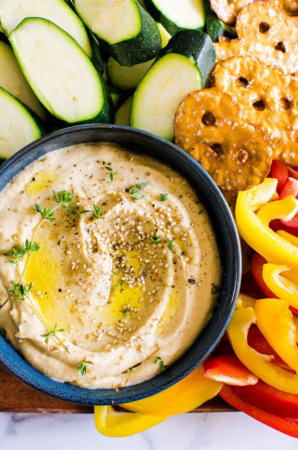 Garlic Hummus Recipe {The BEST!}