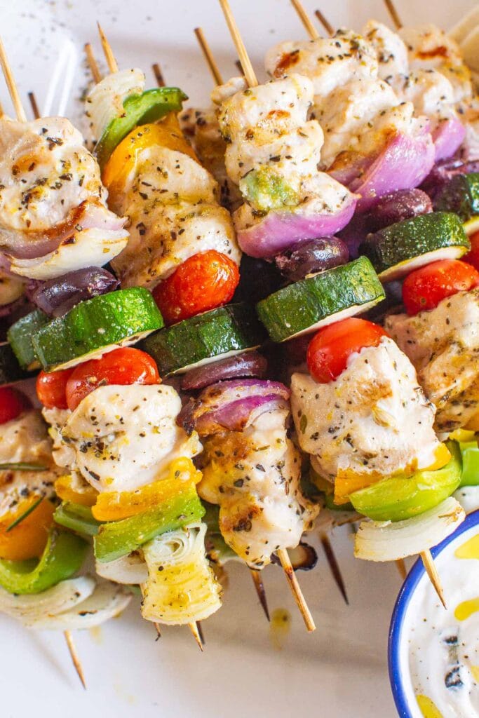 greek chicken kabobs with zucchini