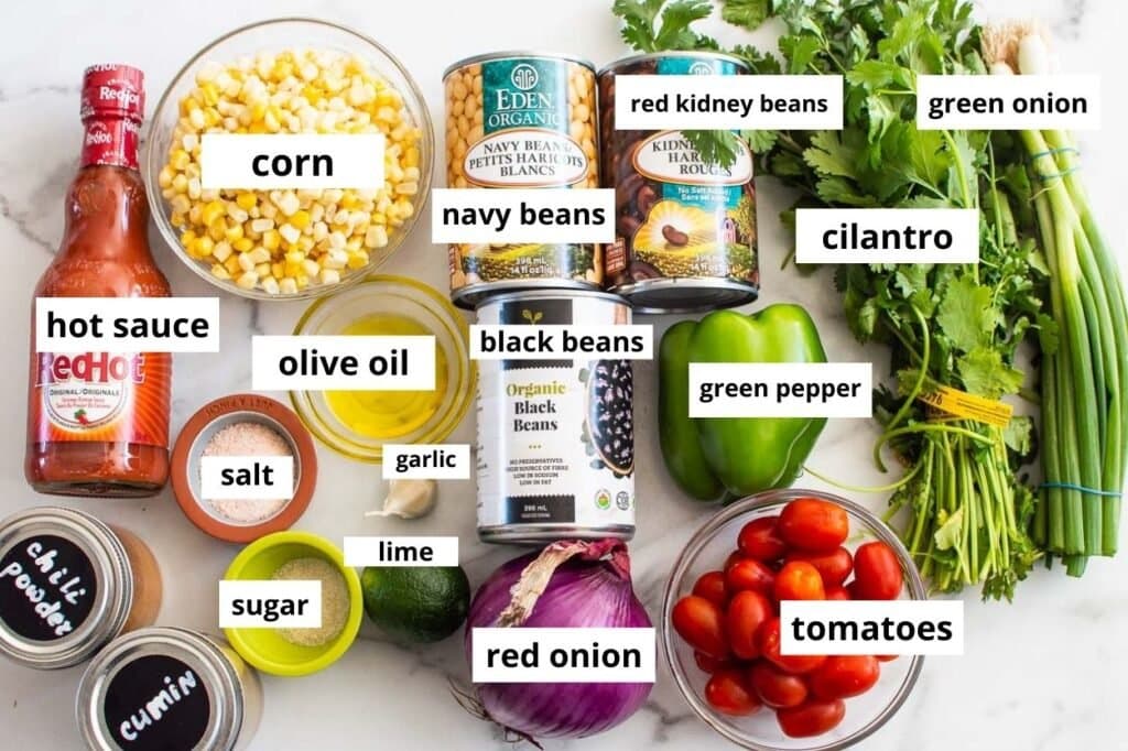 mexican bean salad ingredients