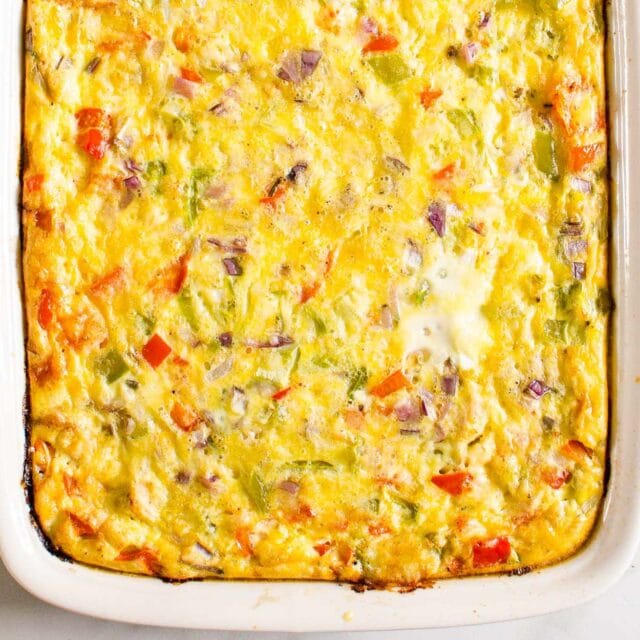 Healthy Breakfast Casserole (Egg Bake) - iFoodReal.com