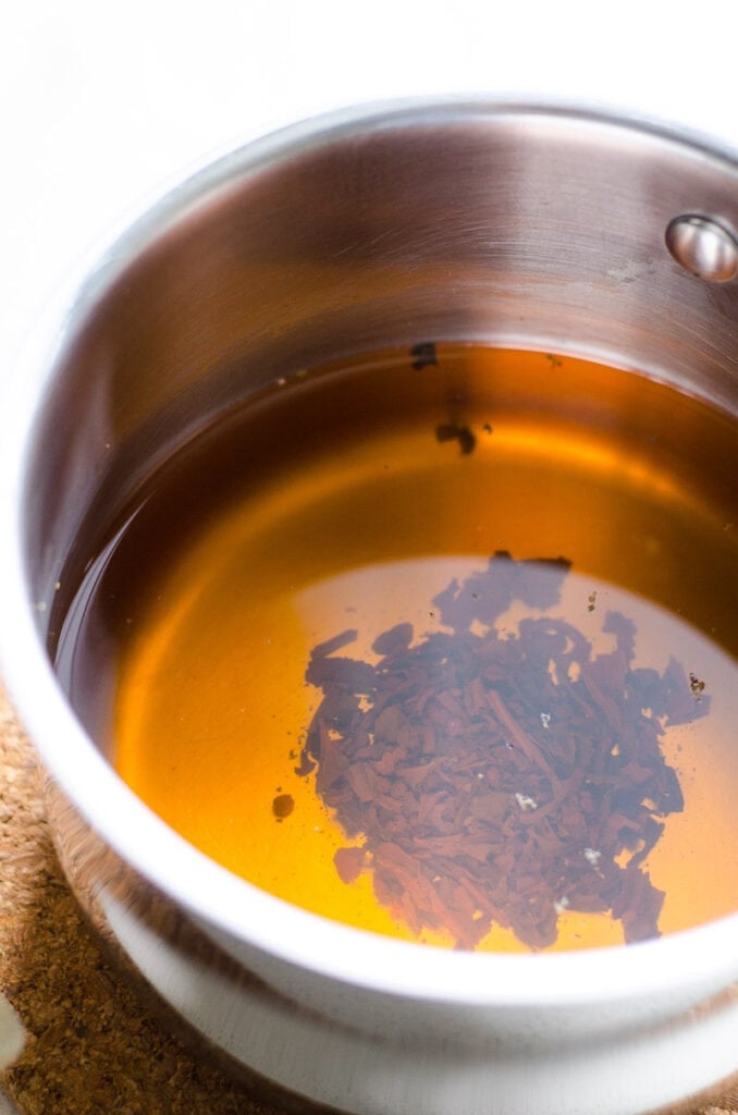 brewed sweet tea in a pot