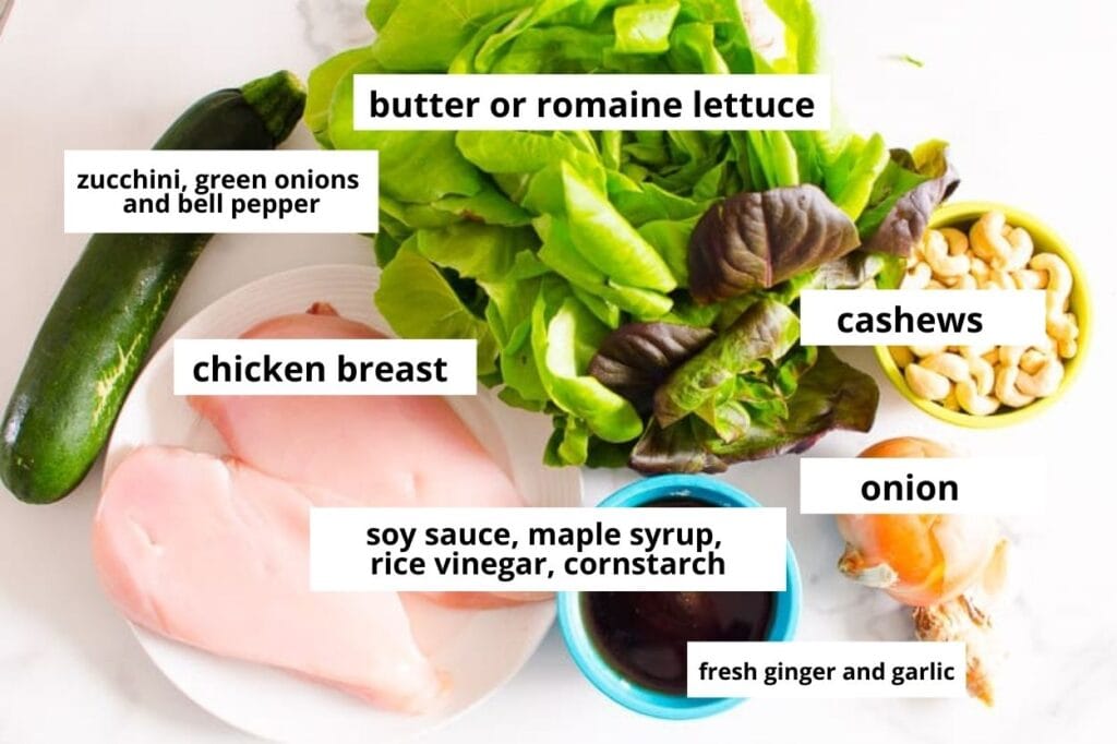 lettuce wraps with chicken ingredients