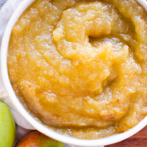 Instant Pot applesauce in a bowl.