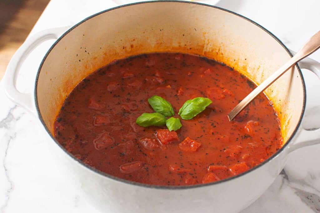 finished healthy tomato soup recipe