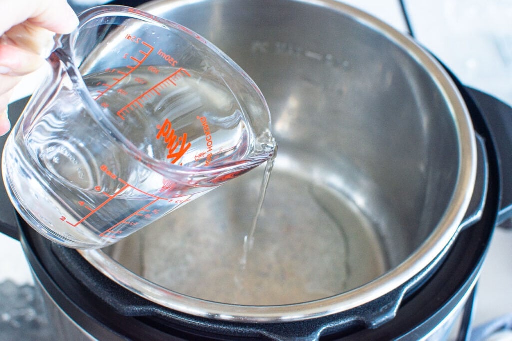adding 1 cup water to instant pot