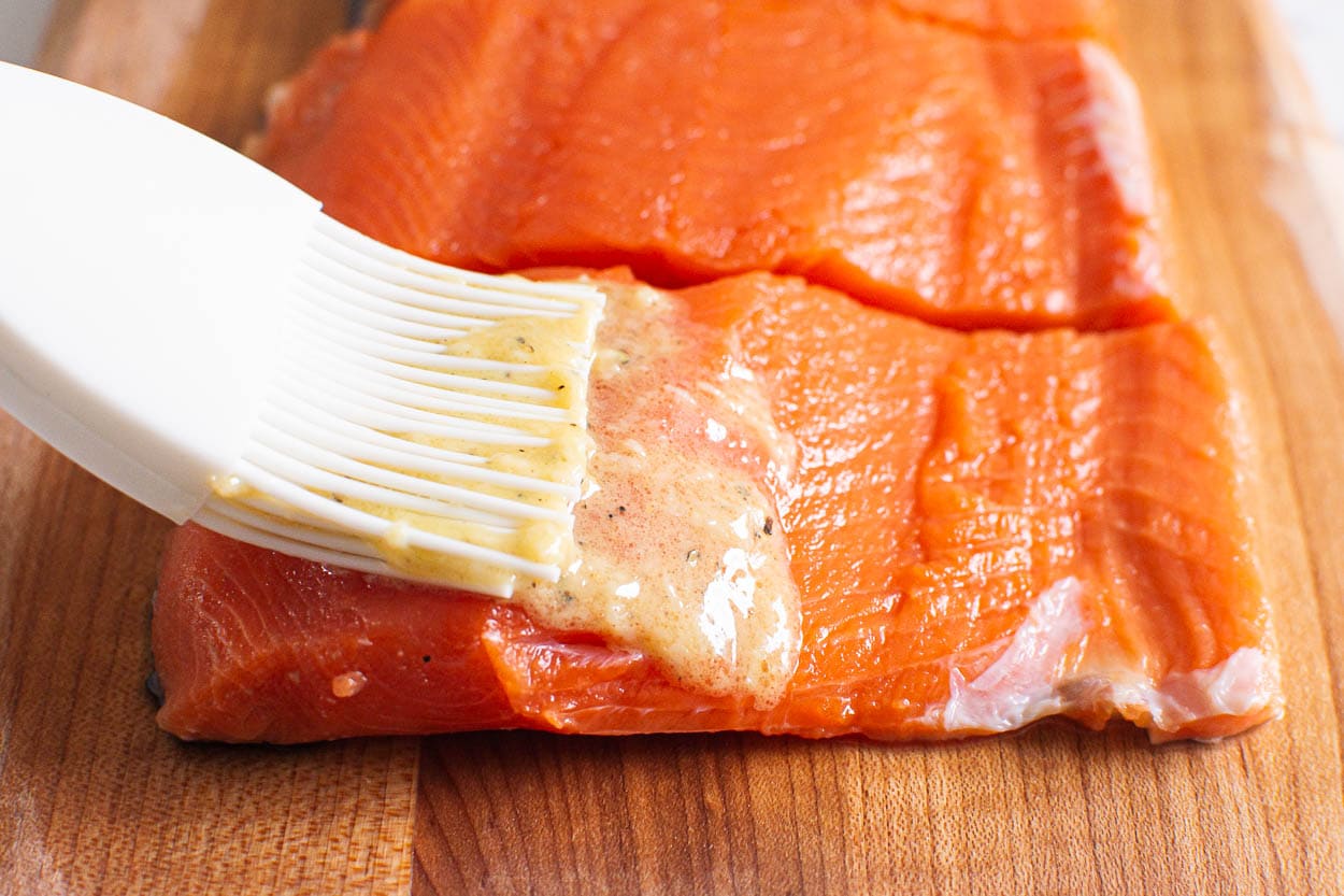 Air Fryer Salmon and Brussels Sprouts {Crispy!}