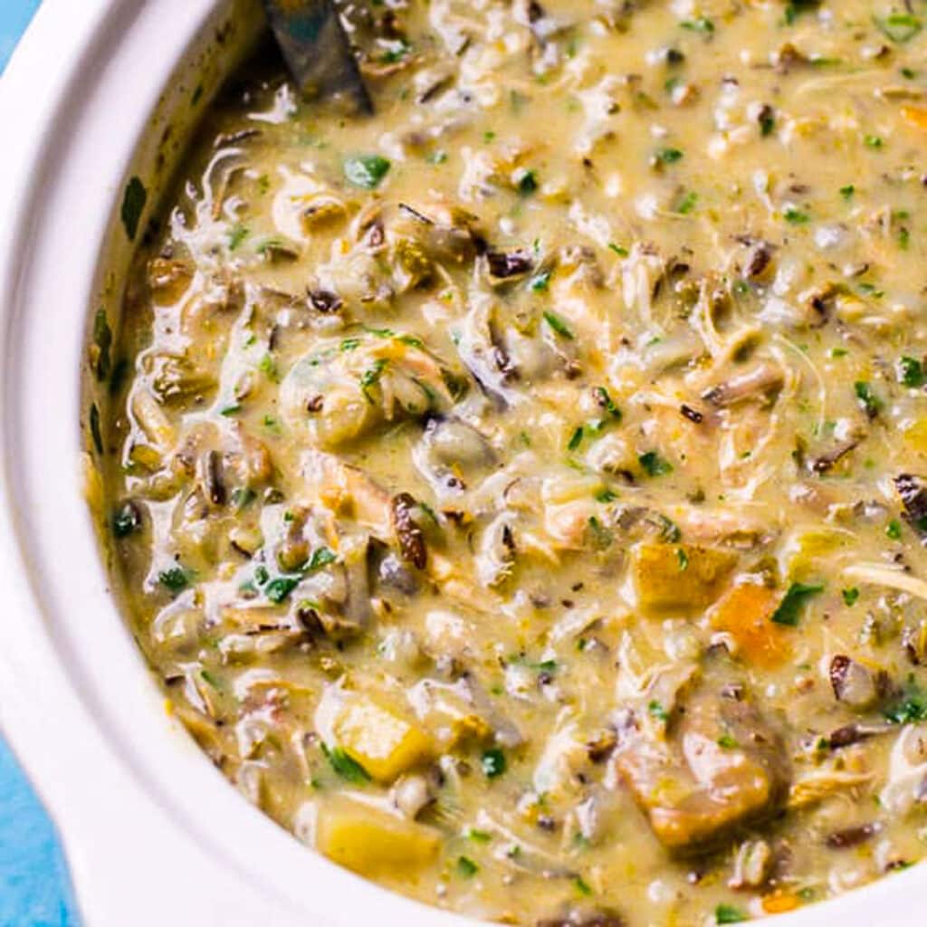 Chicken Wild Rice Soup {No Cream}