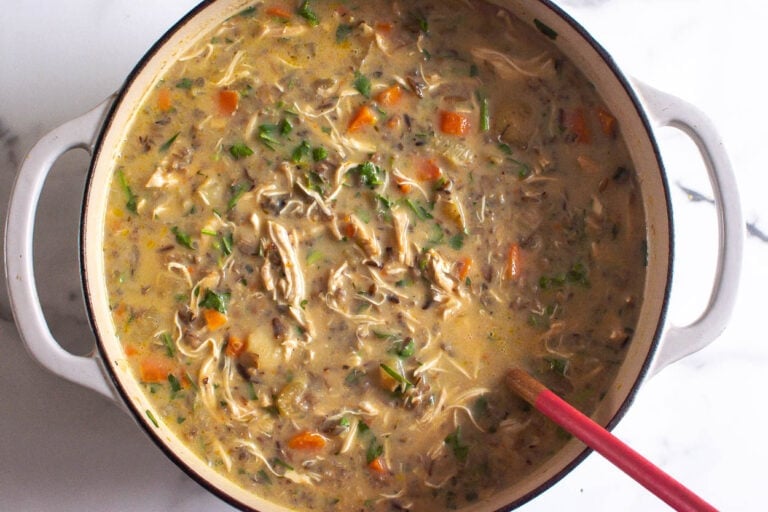 Chicken Wild Rice Soup {No Cream} - iFoodReal.com