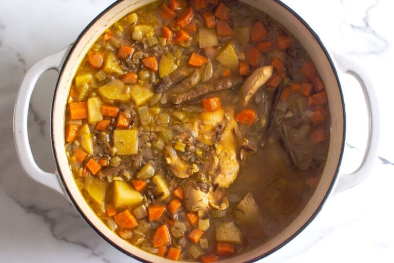 Healthy Chicken Wild Rice Soup (No Cream)