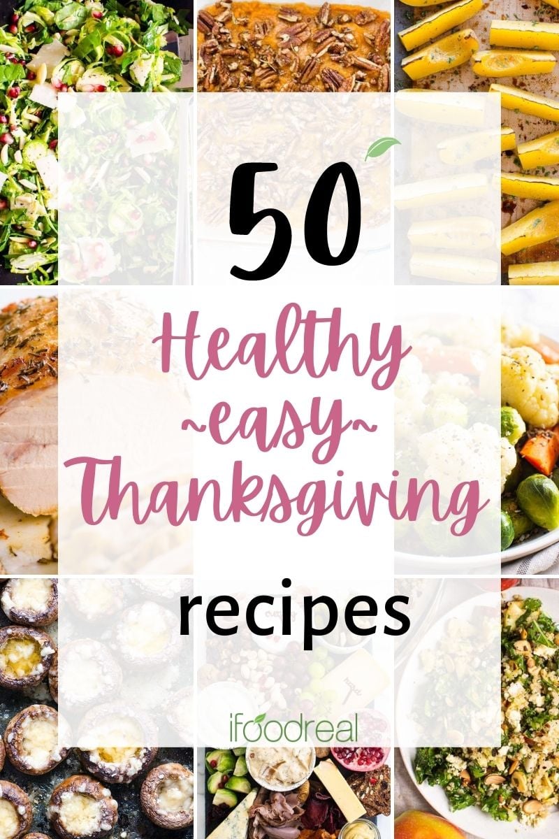 healthy thanksgiving recipes collage