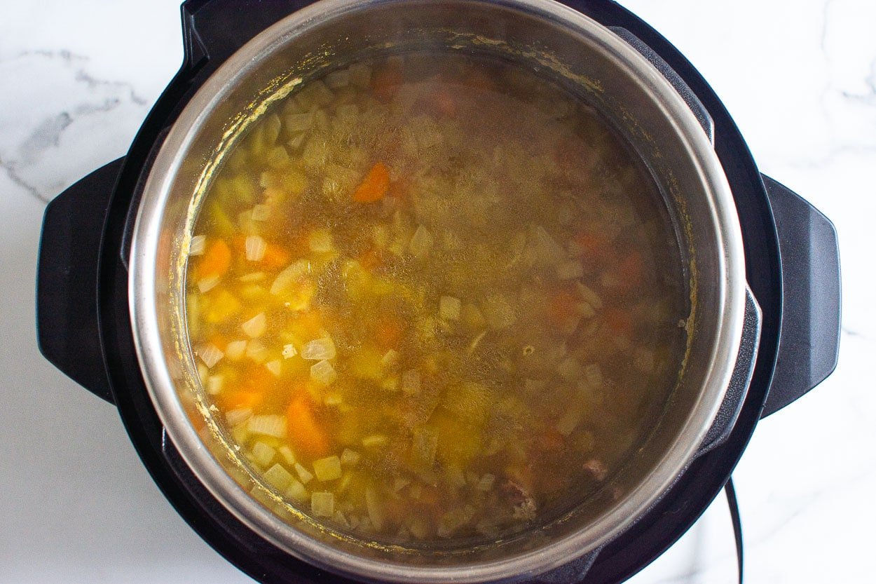 Instant Pot Split Pea Soup {Grandma's Recipe}