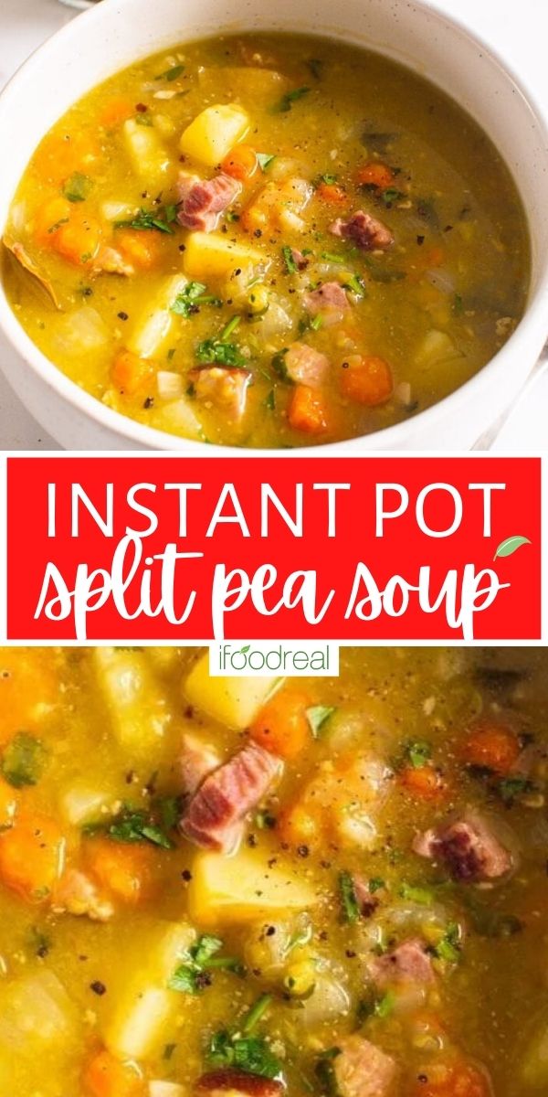 Instant Pot Split Pea Soup {Grandma's Recipe} - iFoodReal.com