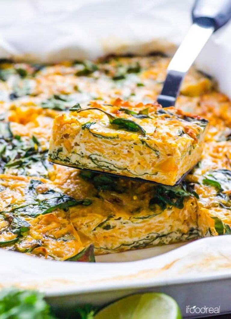 Sweet Potato Egg Breakfast Casserole {Make Ahead}