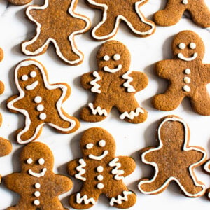 healthy gingerbread man cookies decorated
