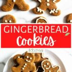 gingerbread cookies recipe with decorated gingerbread men on a plate