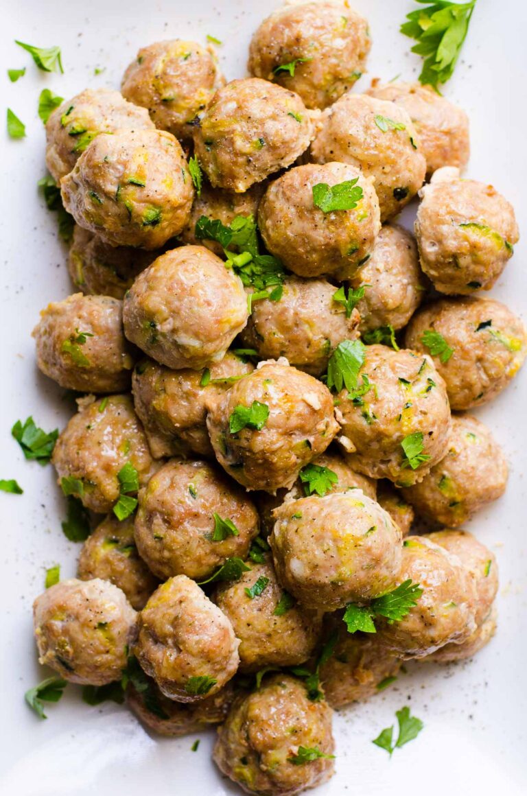 Healthy Turkey Meatballs (No Breadcrumbs) - IFoodReal.com