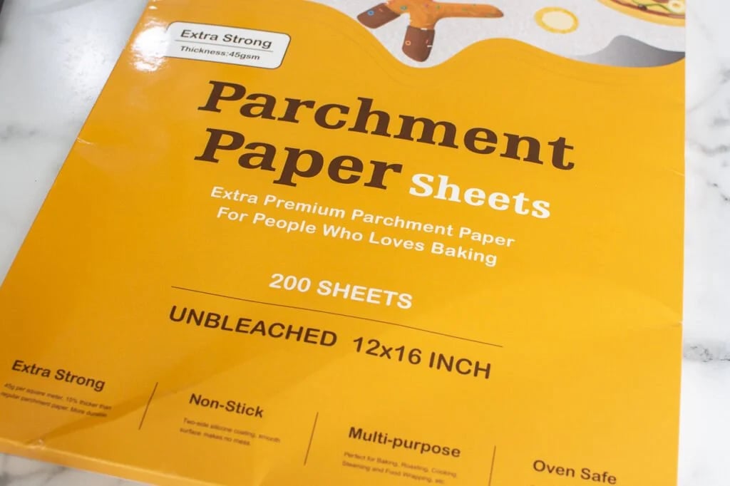 Parchment paper sheets.