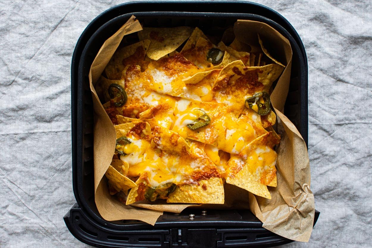 Air Fryer Nachos {Easy and Cheesy!}