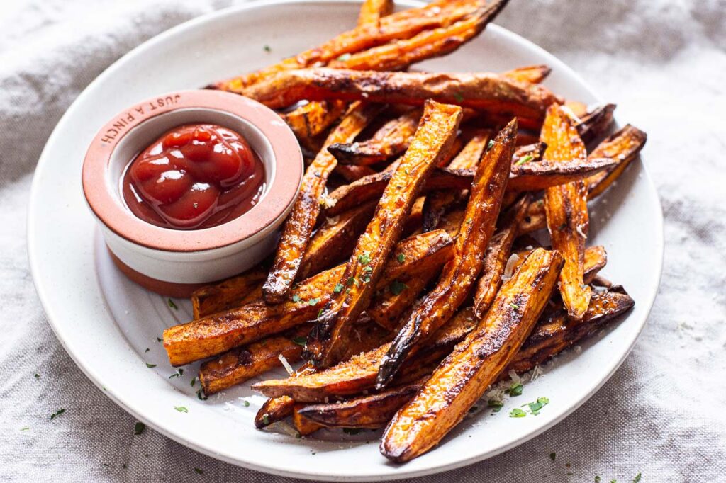 Air Fryer Sweet Potato Fries - iFOODreal.com