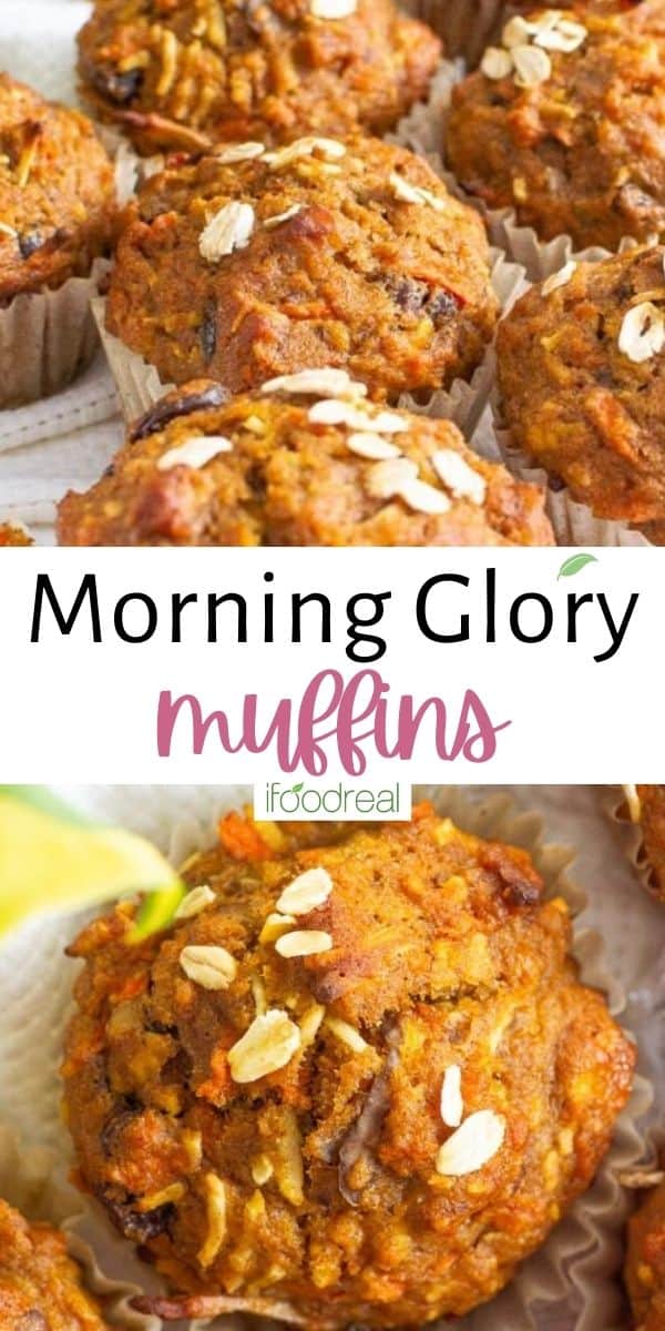 Healthy Morning Glory Muffins - IFoodReal.com