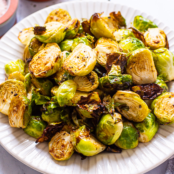 Cooking brussel sprouts in air outlet fryer