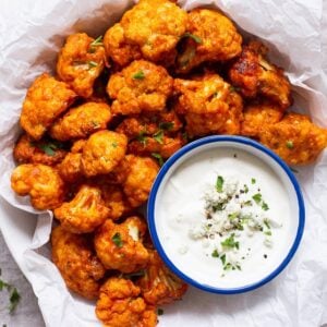 air fryer buffalo cauliflower