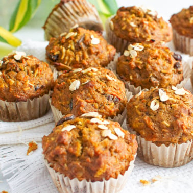 Healthy Morning Glory Muffins - iFoodReal.com