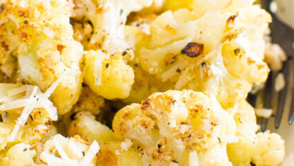 Roasted Cauliflower with Parmesan Cheese