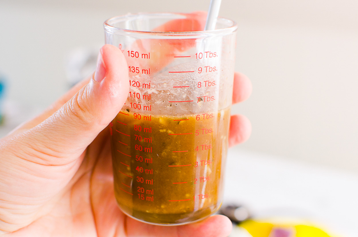 chicken stir fry sauce mixed in a measuring cup