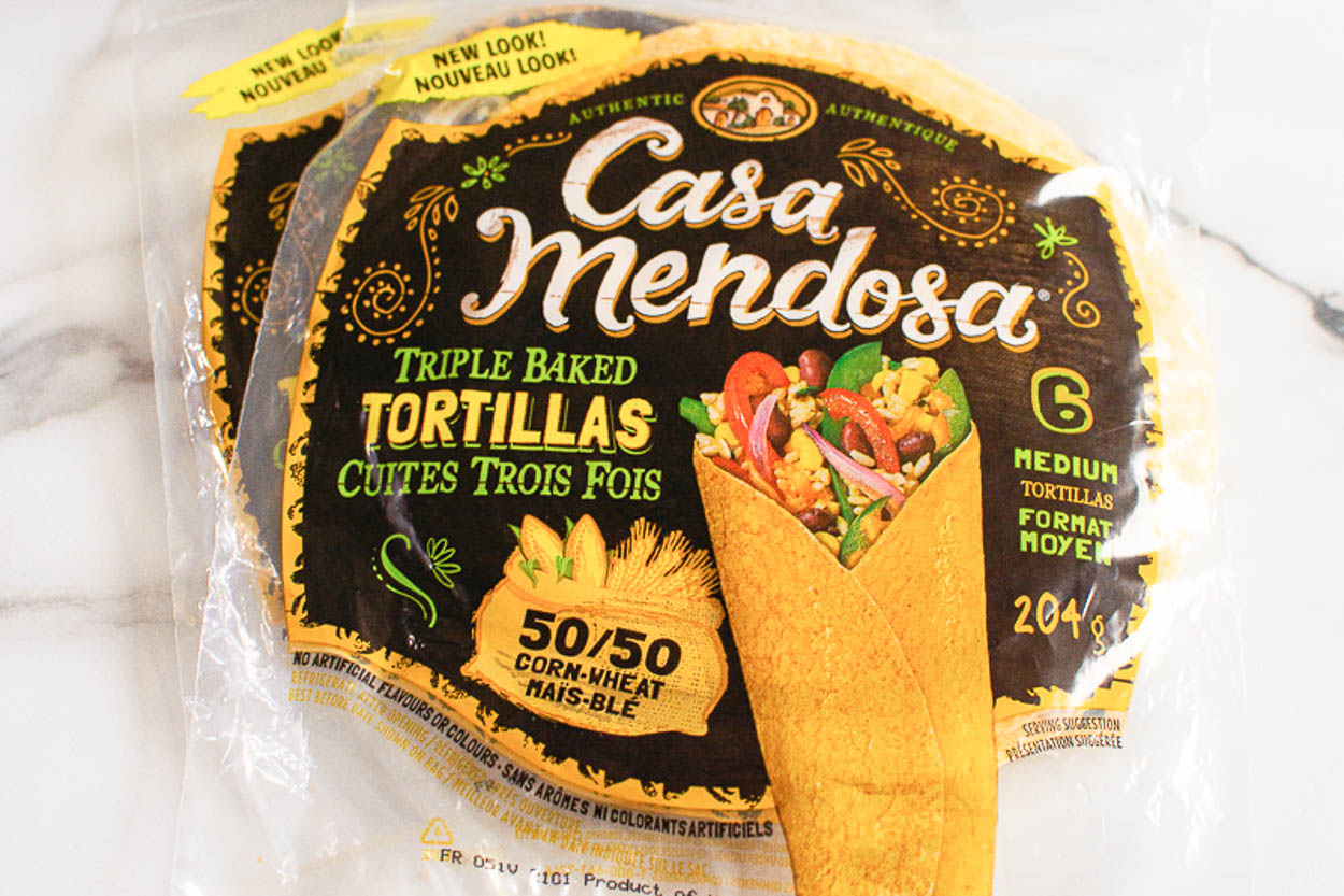 Casa Mendosa tortillas in packaging.