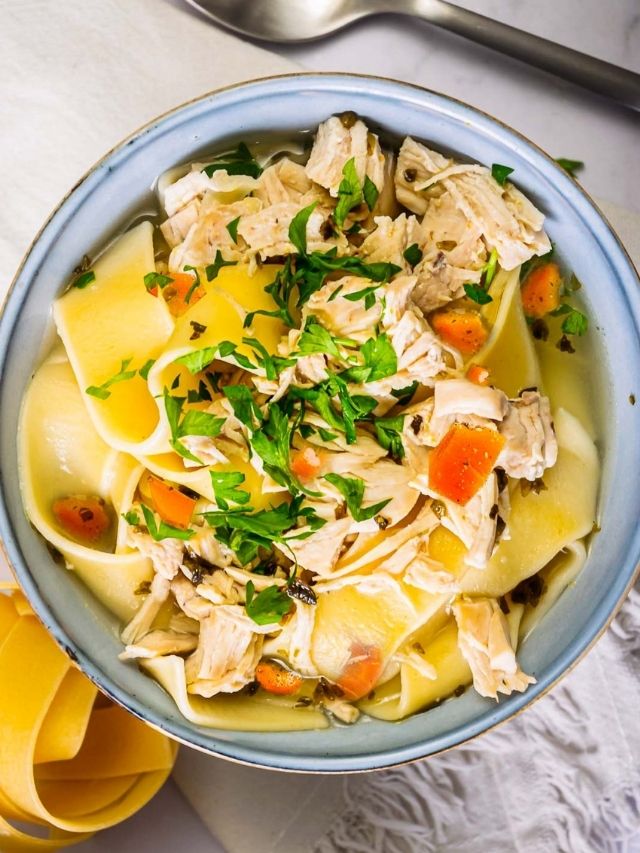 Instant Pot Chicken Noodle Soup - iFOODreal.com