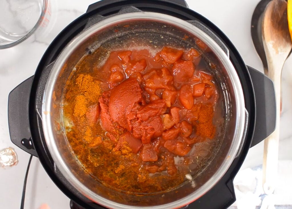 add in remaining chili ingredients to pressure cooker
