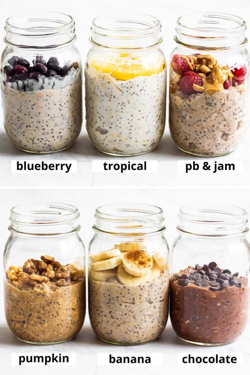 6 Best Healthy Overnight Oats - iFoodReal.com