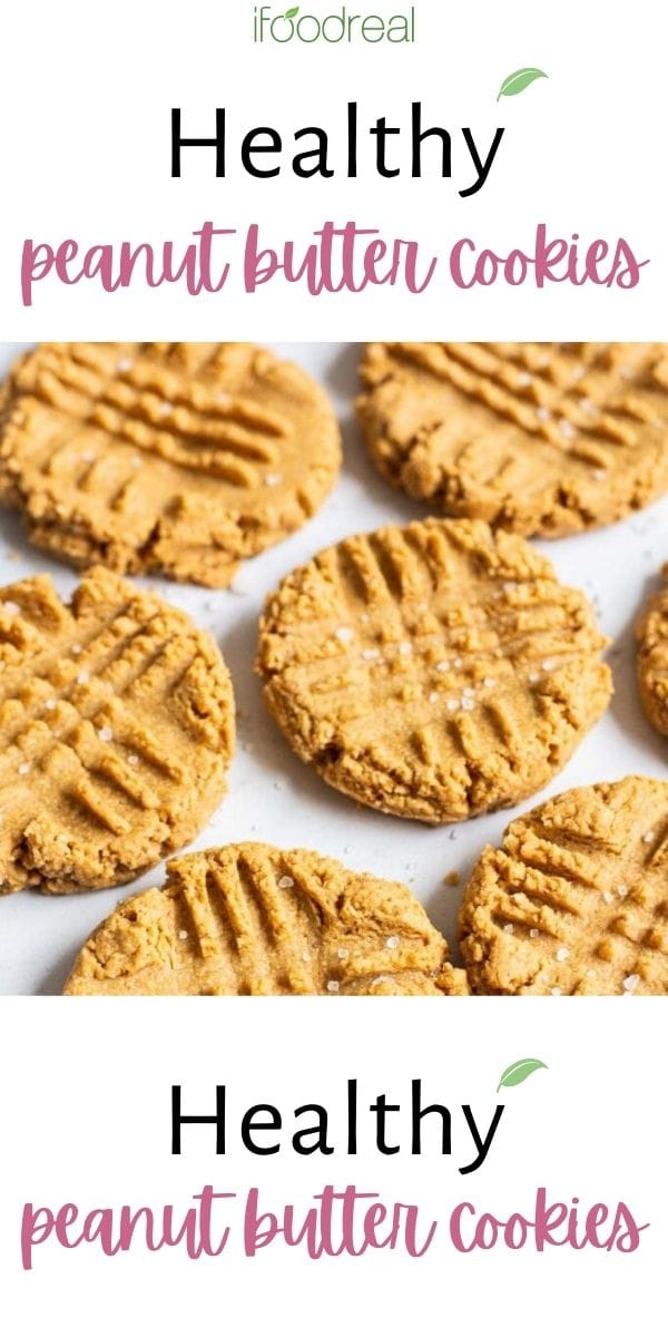 Healthy Peanut Butter Cookies (Only 4 Ingredients!) - iFoodReal.com