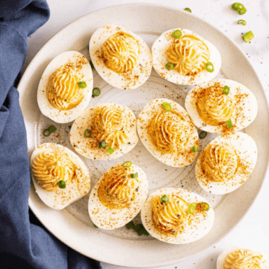 Greek Yogurt Healthy Deviled Eggs