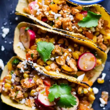 Ground chicken tacos