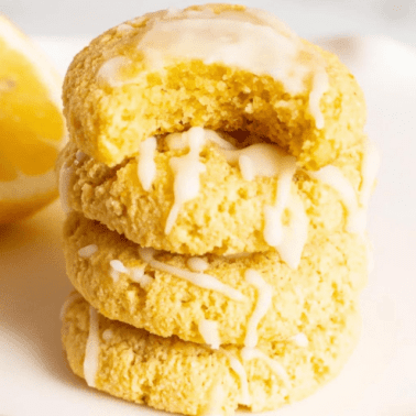 Stack of healthy lemon cookies